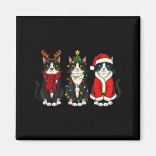 Imã Retro Natal Gato Smoking Papai Noel Rena