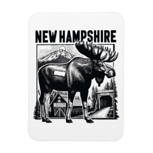 Ímã Retro New Hampshire