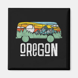Imã Retro Oregon Outdoor Hippie Van Nature