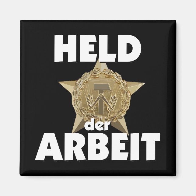 Imã Retro Ostalgie DDR Held der Arbeit Stern Wappen (Frente)