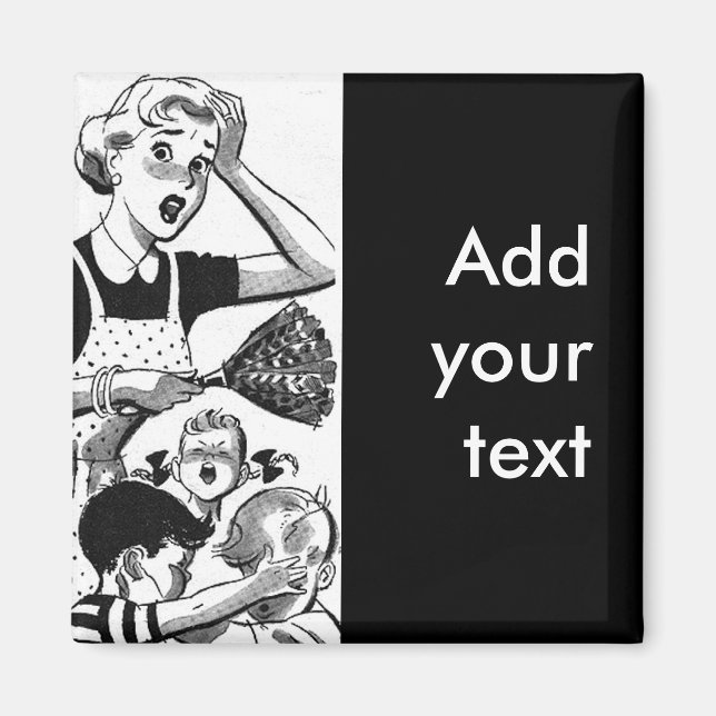 Imã Retro Overwhmed Mãe (Frente)