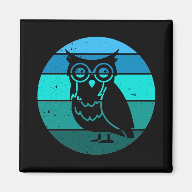 Imã Retro Owl (Frente)