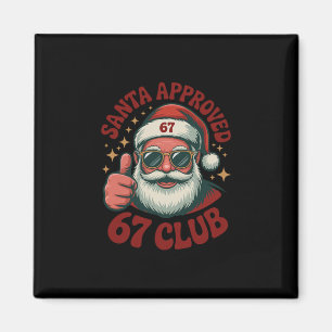 Imã Retro Papai Noel Aprovado 67 - Clic Natal 67 Meme 
