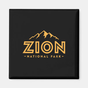 Imã Retro Parque Nacional Zion Utah Montanha Mulheres