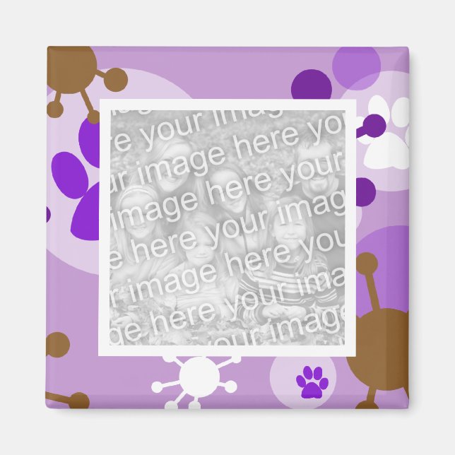 Imã Retro Pet Photo Magnets dos anos 60 (Frente)