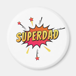 Imã Retro-Pop de banda desenhada do Superdad Simples  