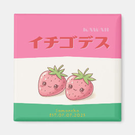 Imã Retro Pop Strawberry Charm - Harajuku Kawaii Style