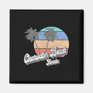 Imã Retro Praia Clearwater Flórida Fl Vintage Camiseta