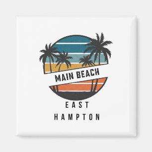 Imã Retro Praia Principal East Hampton Prancha Surfe