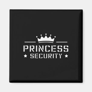 Imã Retro Princess Security Boys Brother Pai de Aniver