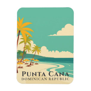 Ímã Retro Punta Cana Souvenir República Dominicana