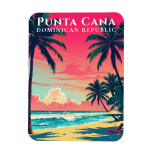 Ímã Retro Punta Cana Souvenir República Dominicana Bea