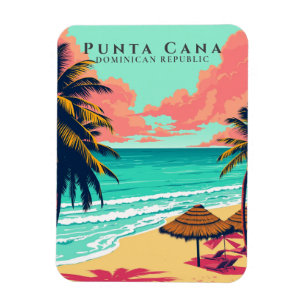 Ímã Retro Punta Cana Souvenir República Dominicana Bea