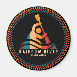 Imã Retro Rainbow River Kayaking