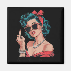 Imã Retro Respeitosamente Divertido N Up Garota Sy Est
