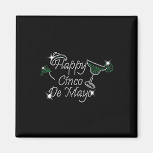 Imã Retro Rhinestone Cinco De Mayo Margarita Funny Mex