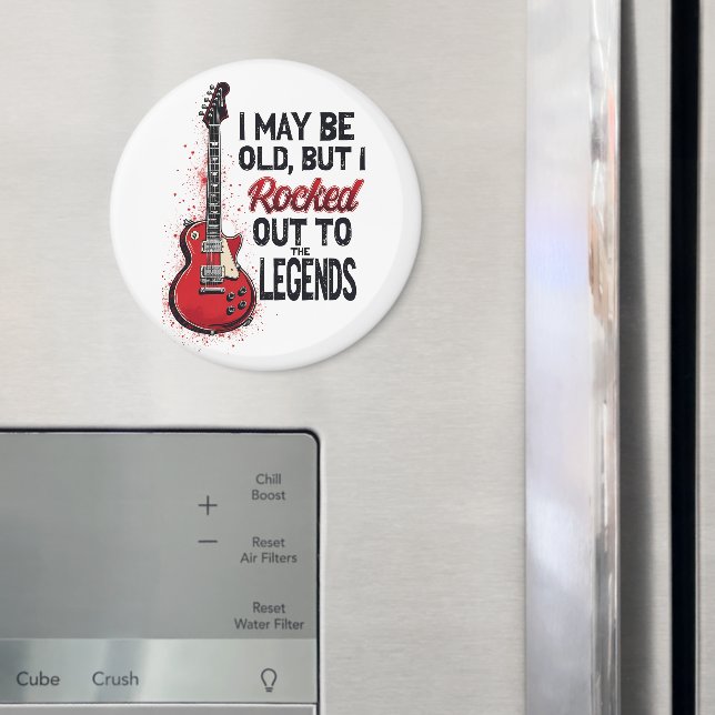 Imã Retro Rock Guitar Classic Music Nostalgia Design (In Situ (Fridge))