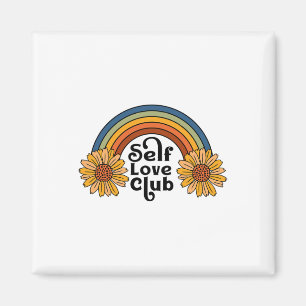 Imã Retro Self Love Club Sunflower Rainbow Mental Heat