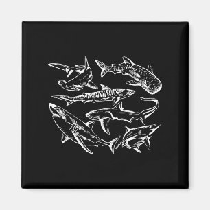 Imã Retro Shark Specik Ocean Marine Lover Fish Summer