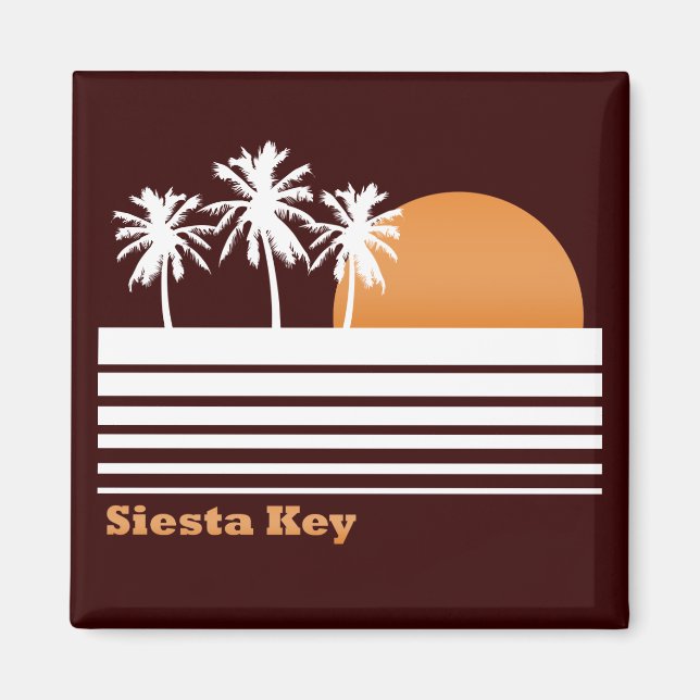 Imã Retro Siesta Key Magnet (Frente)