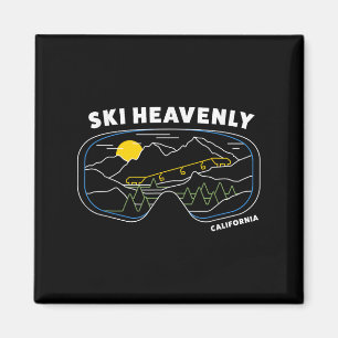 Imã Retro Ski Heavenly Ski Resort - Us Ski Resort Ski