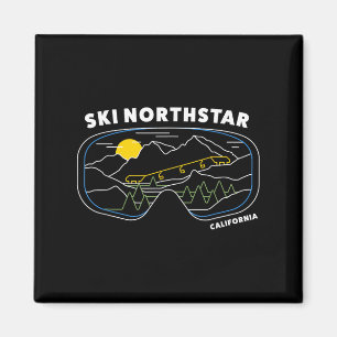 Imã Retro Ski Northstar California Ski Resort, USA Ski