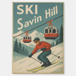 Imã Retro Ski Savin Hill