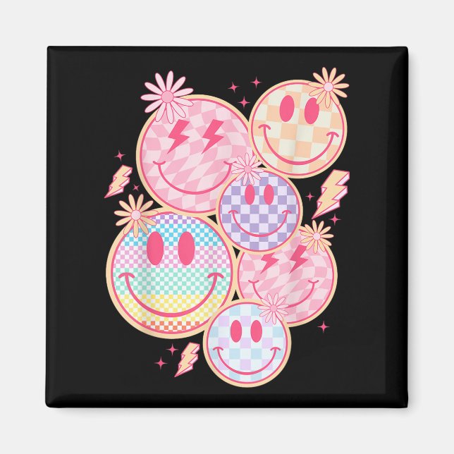 Imã Retro Smile Face Flower Happy Face Patte (Frente)