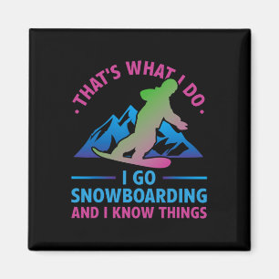 Imã Retro Snowboard dos anos 80 É o que faço Snowboard