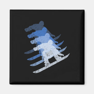 Imã Retro Snowboard Gift Snowboarder Tee Vintage Sn