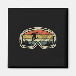 Imã Retro Snowboard Goggles Mountain Snow Winter Sport