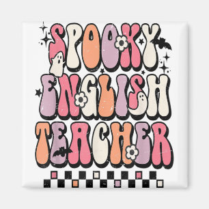Imã Retro Spooky Encantador de Inglês Engraçado Profes