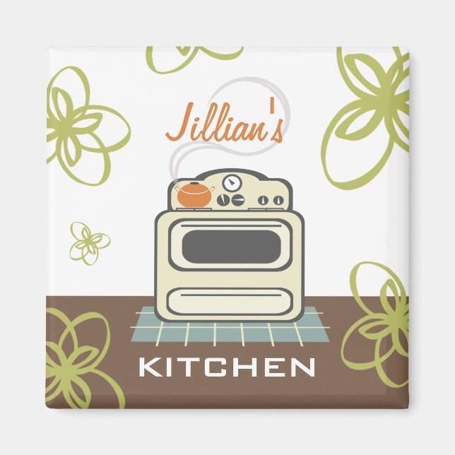 Imã Retro Stove Modern Kitchen Magnet (Frente)
