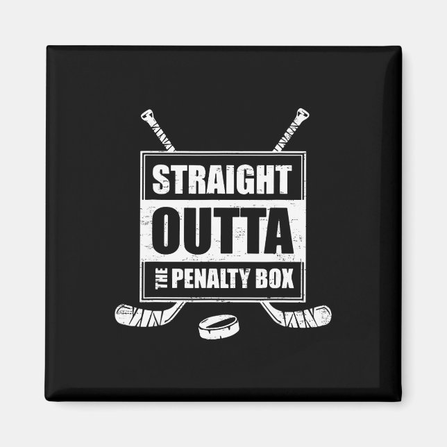 Imã Retro Straight Outta A Caixa De Penalidade Funny H (Frente)