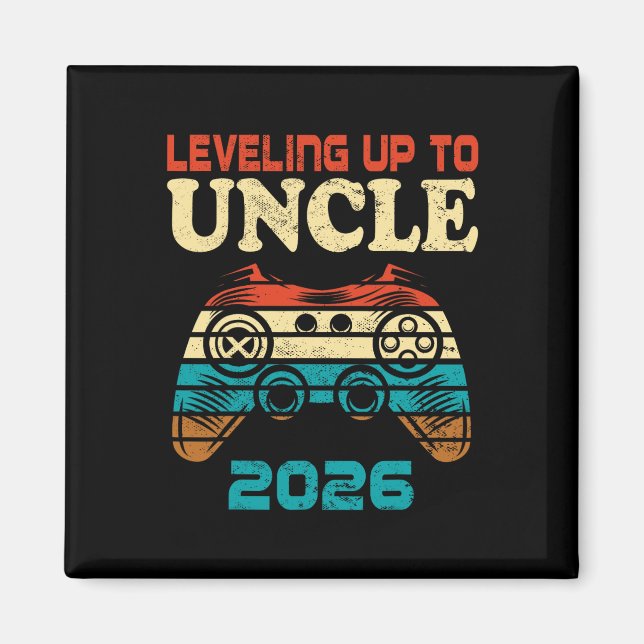 Imã Retro Subindo de Nível Para Tio 2026 Anúncio de Gr (Frente)