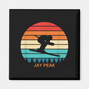 Imã Retro Sunset Jay Peak Vermont Skiier