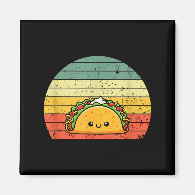 Imã Retro Taco Lover Shirt Funny Retro Taco Humor  (Frente)