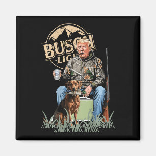 Imã Retro Trump Hunting Deer Funny Bebendo Beer Hunti