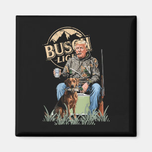 Imã Retro Trump Hunting Deer Funny Beer Bebendo Hunti