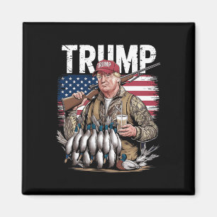 Imã Retro Trump Hunting Duck Hello Hunting Season UF