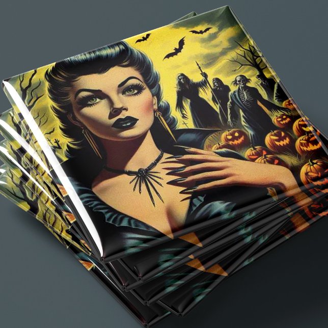 Imã Retro Vampire Girl (Criador carregado)