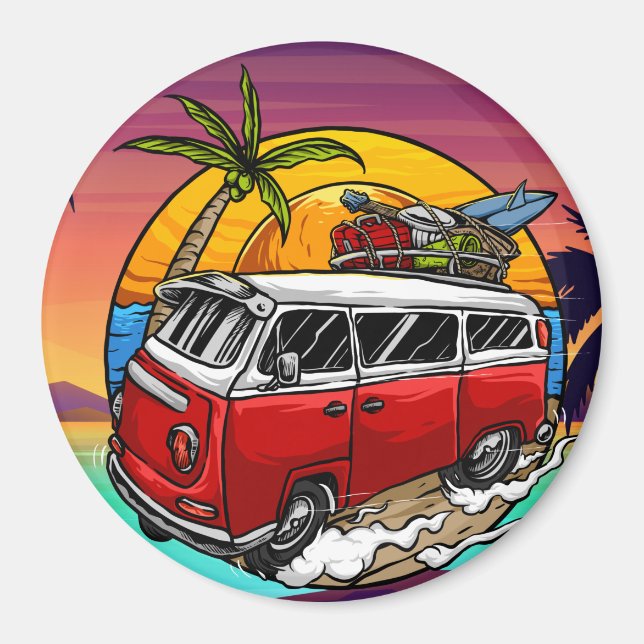 Imã Retro Van Magnet (Frente)