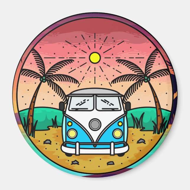 Imã Retro Van Magnet (Frente)