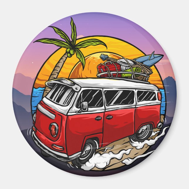 Imã Retro Van Magnet (Frente)