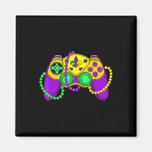 Imã Retro Video Game Controller Hat Mardi Gras Gaming