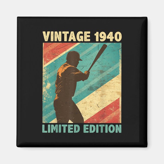 Imã Retro Vintage 1940 Baseball Lover Limited Edition (Frente)