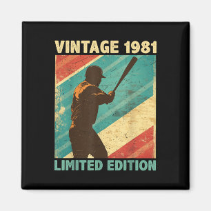 Imã Retro Vintage 1981 Baseball Lover Limited Edition