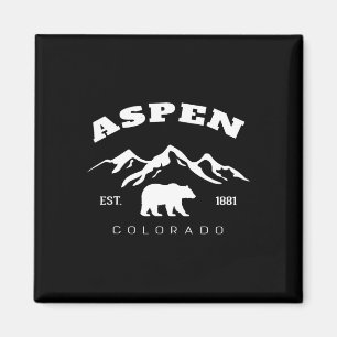 Imã Retro Vintage Aspen Colorado Lembrança Crianças Ca