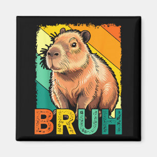 Imã Retro Vintage Capivara Bruh Meme Para Meninos Meni
