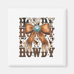 Imã Retro Vintage Coquette Laço Howdy Western Dia de A